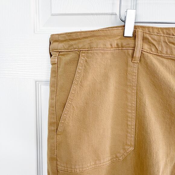 Torrid High-Rise Mom Straight Tan Jeans with Frayed Hems - Picture 3 of 10